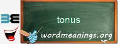 WordMeaning blackboard for tonus